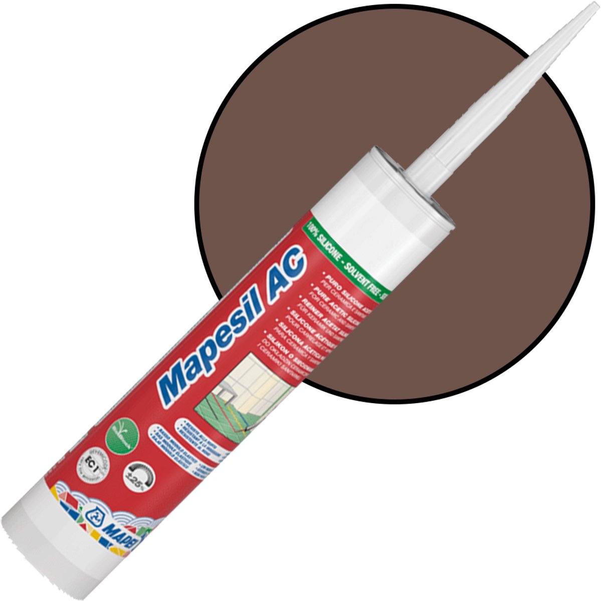 MAPEI Mapesil AC Siliconenkit - Voor Afdichten Van Voegen - Kleur 144 Chocolate - 310 ml