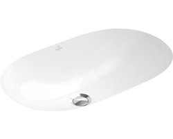Villeroy & Boch O.novo onderbouwwastafel - 53x32cm - met overloop zonder kraangatbank ceramic+ wit
