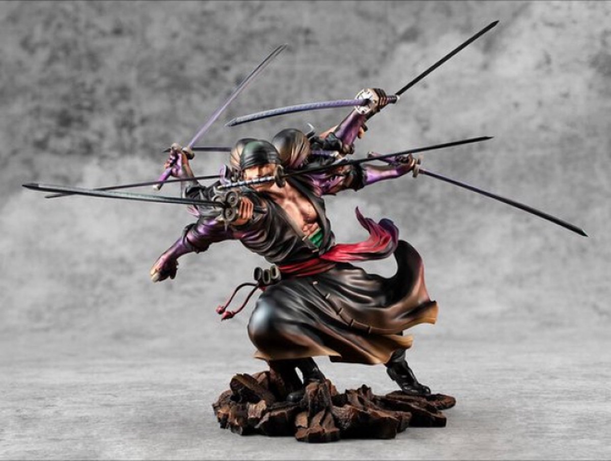 Megahouse One Piece Excellent Model P.O.P PVC Statue SA-Maximum Roronoa Zoro Ver. Demon Spirit Kyuutouryuu Asura 17 cm Beeld