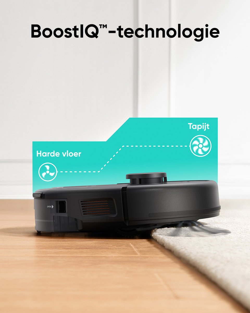 Afbeelding 3 van eufy Clean L60 Hybrid Robotstofzuiger met dweilfunctie - Robot Vacuum - 5.000 Pa Zuigkracht, Bestuurbaar via smartphone