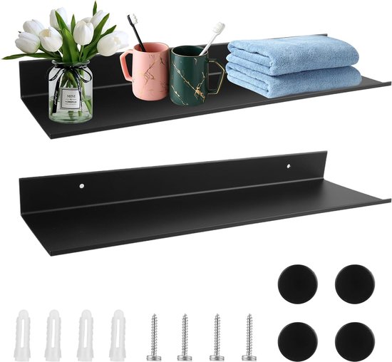 Farrow wandplank hout industrieel mangohout naturel 80cm