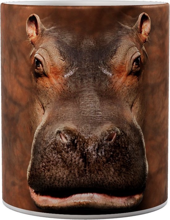 Nijlpaard Hippo Big Face - Mok 440ml 440