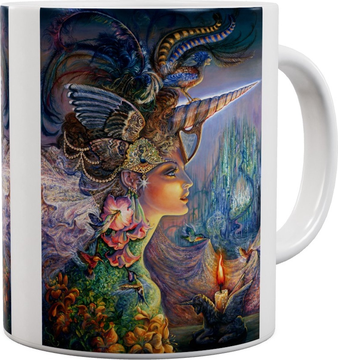 Josephine Wall Fantasy Art - My Lady Unicorn - Mok 440ml 440