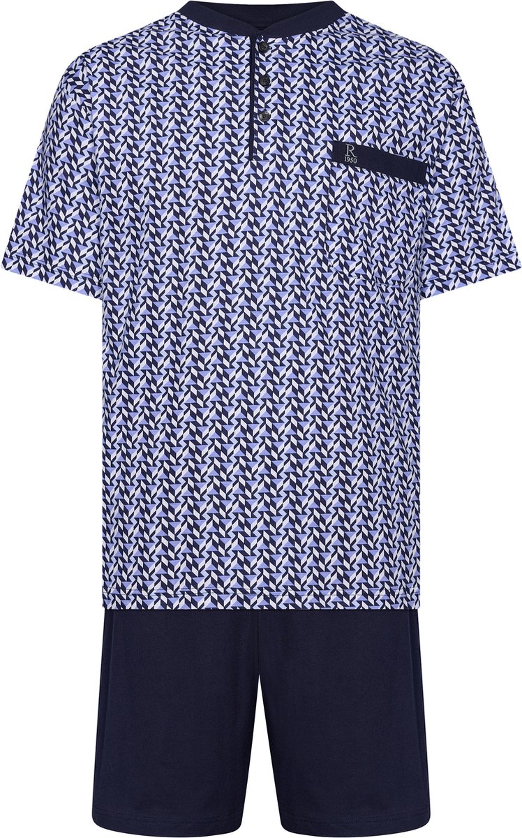Robson Heren Shortama - Graphic - Katoen - Blauw - Maat 58