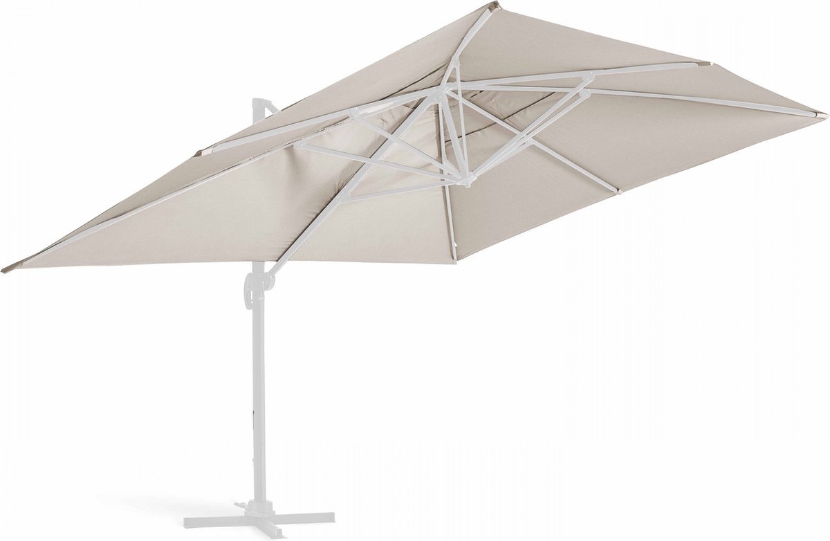 Oviala - Parasolhoes voor een 4x3m zweefparasol in crèmekleur - Caserta