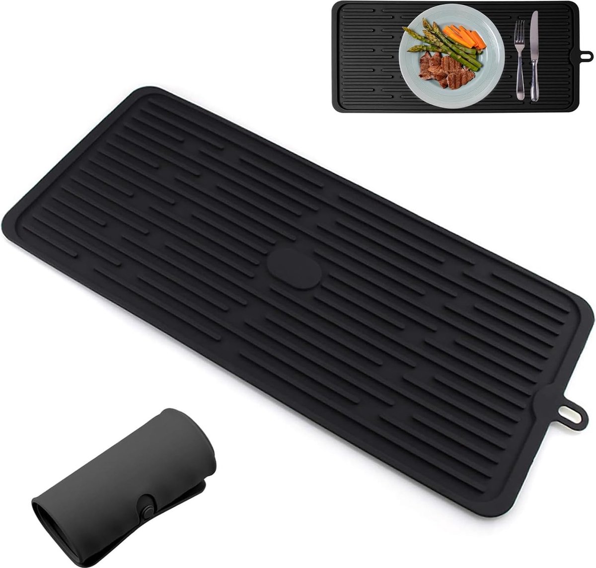 Goedkoopste JGS ® Siliconen Droogmat voor Keuken met Antislip en Warmtebestendigheid, Ideaal voor Bestek en Servies