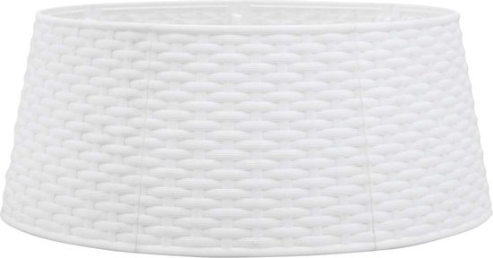 vidaXL - Kerstboomrok - Ø56x23 - cm - kunststof - wit