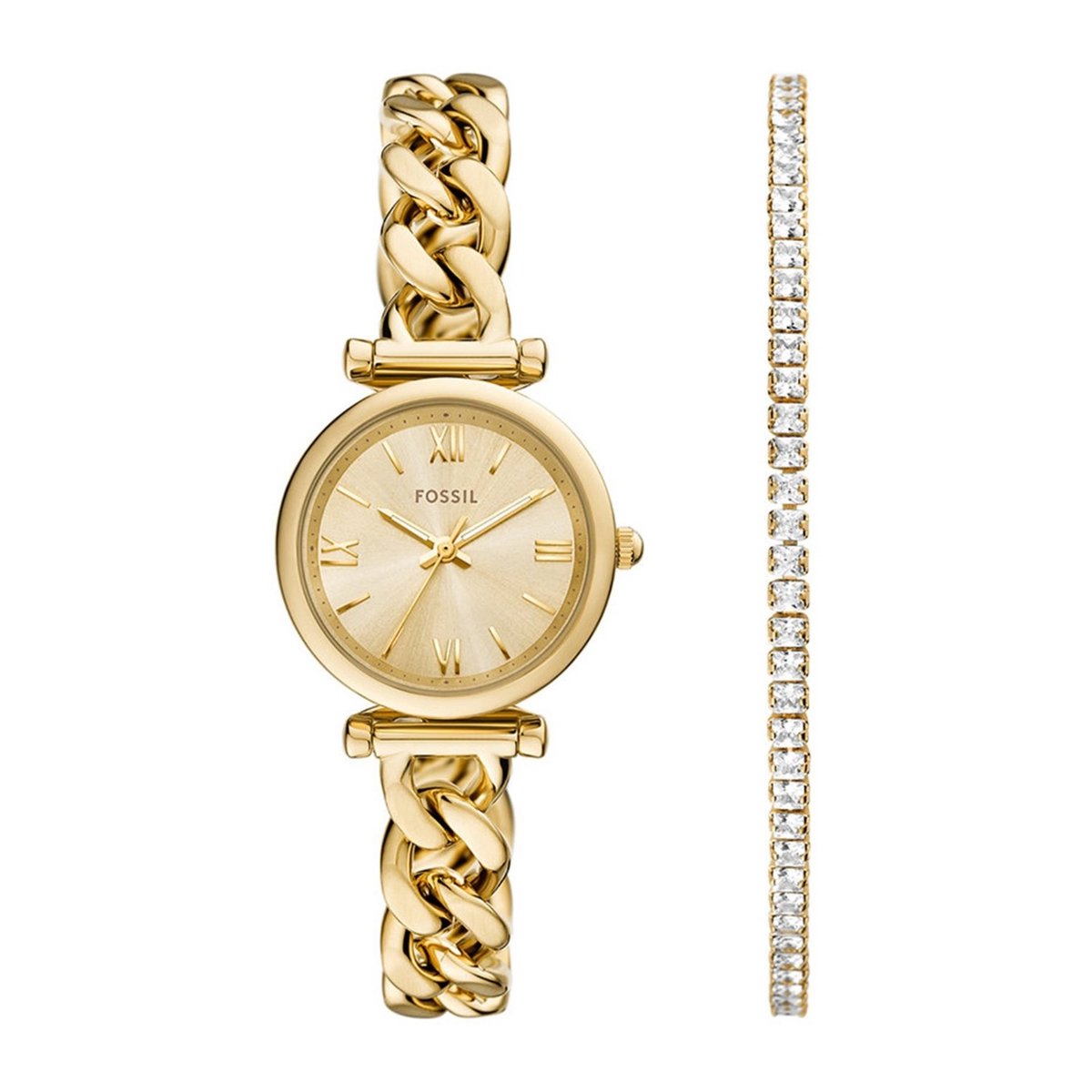 FOSSIL Dames Horloge geschenkset - Goudkleurig