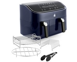 BK Supreme XXXL Airfryer 9L - PFAS vrij - dubbele mand 3L + 6L - met 4-delige grillset