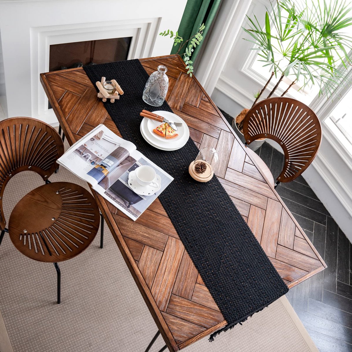 La'Moussawi ® Stijlvolle Macramé Tafelloper Voor Bohemian Tafeldecoratie en Bescherming