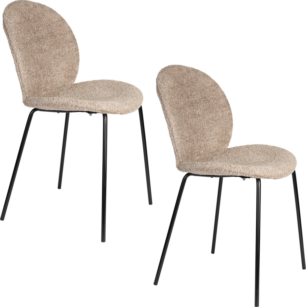 Bonnet Eetkamerstoelen Beige - Set van 2