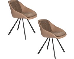 Dutchbone Wakefield Stoel Beige - Set van 2