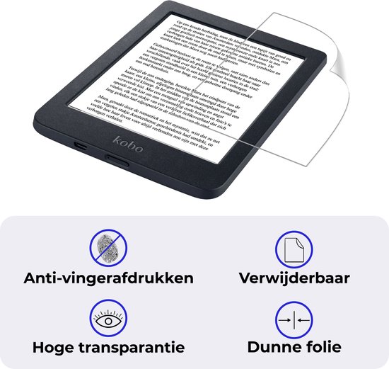 Screenprotector Folie Geschikt voor Kobo Nia Screenprotector Beschermfolie - Screenprotector Folie Geschikt voor Kobo Nia Screen Protector Folie — afbeelding 3