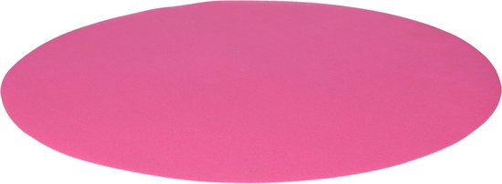 Wicotex Placemats Uni - fuchsia roze - rond 38 cm - anti slip laag - Teflon coating toplaag
