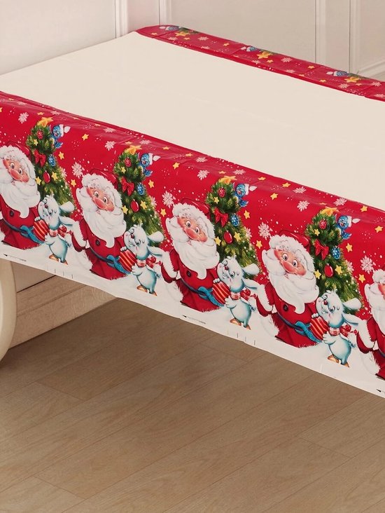 HoralDaily Kerst Tafelkleed 60x84 Inch Rechthoek, Sneeuwpop Xmas Winter Tafelkleed Vakantie Tafelhoes voor Feestdiner Decor