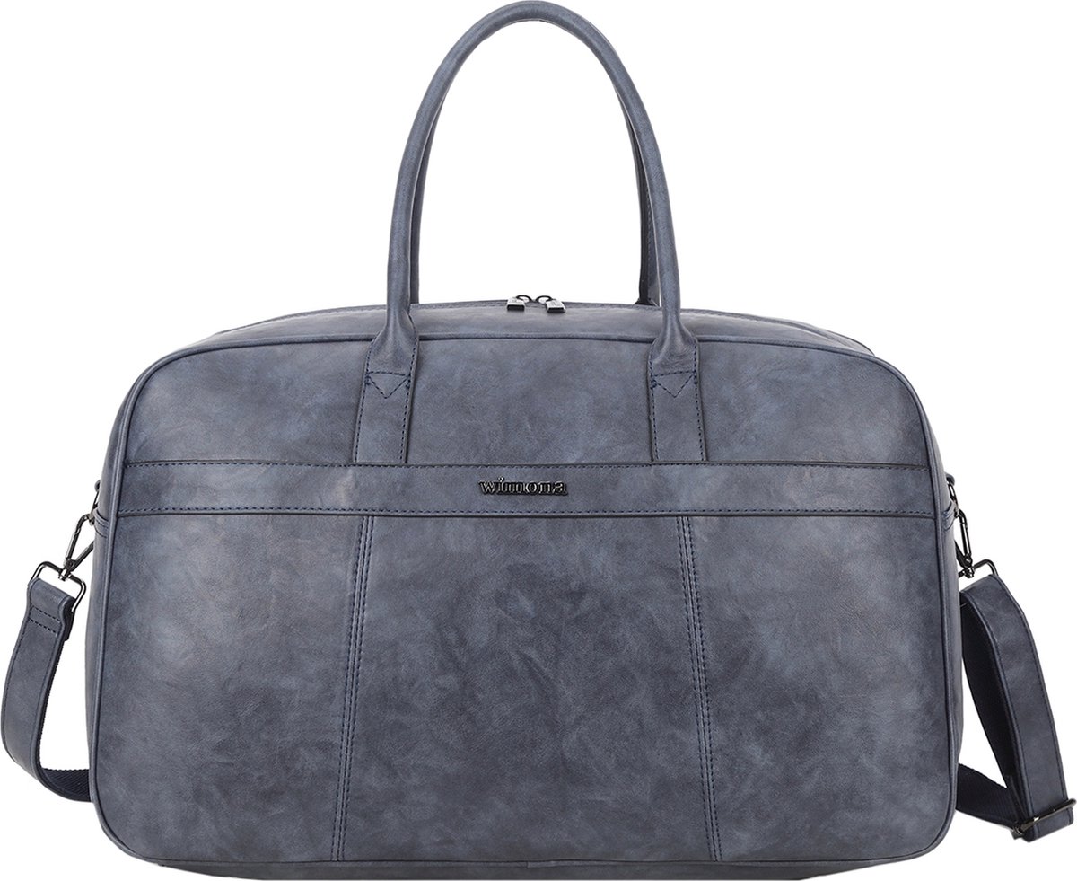 Wimona AMSTERDAM Reistas / Weekendtas - 29 x 51 x 30 cm - Weekendtas / Sporttas - Ruime en lichte reistas 44 liter inhoud - DONKERBLAUW