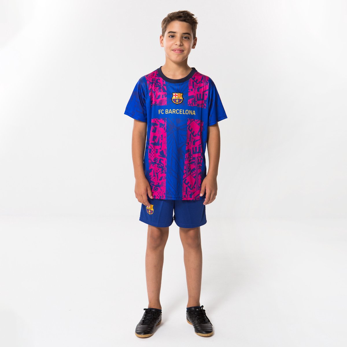 FC Barcelona derde tenue 21/22 - Barcelona shirt en broekje - Voetbaltenue kinderen - maat 140