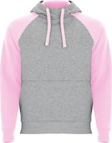 Tweekleurige hoodie 'Badet' Pastelroze/Grijs Merk Roly Maat XL