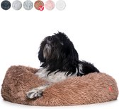 Snoozle Panier pour chien - Super Soft and Luxurious - Lavable - Fluffy - Dog Cushion - 60cm - Dark Coffee