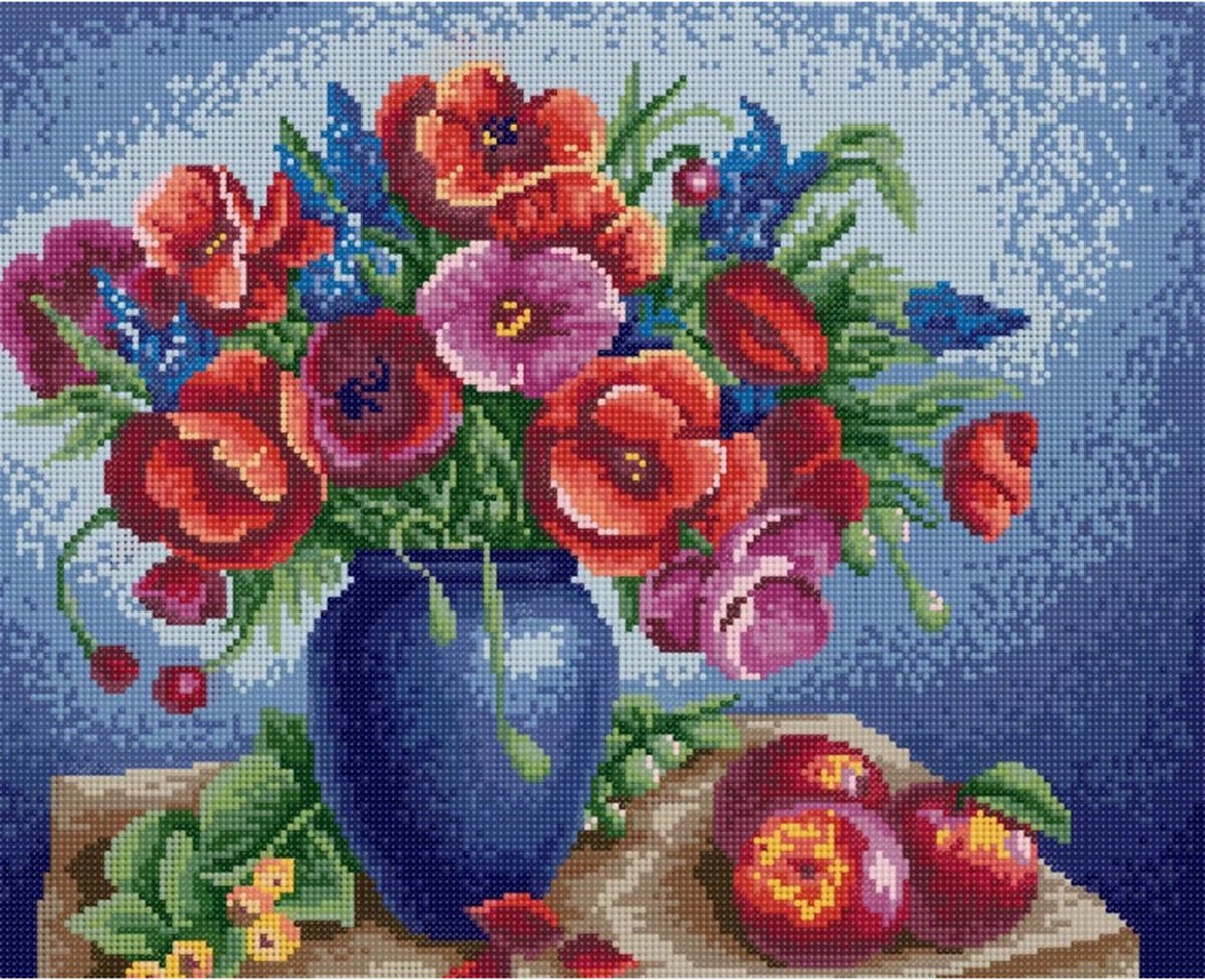 Schilderen op Nummer - Witte Vaas met Klaprozen - Van Gogh – Figured'Art