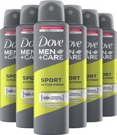 Dove Men+Care Men+Care Sport Active+Fresh Anti-Transpirant Deodorant Spray - 6 x 150 ml - Voordeelverpakking