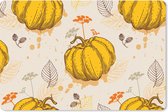 Muismat - Mousepad - Pompoen - Herfst - Patronen - 27x18 cm - Muismatten