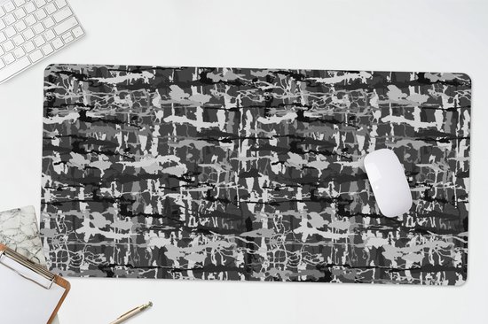 Bureau onderlegger 80x40 cm - Muismat Camouflage - Verf - Patronen - Bureaulegger xl - Desk mat beschermer - Computer muismatten