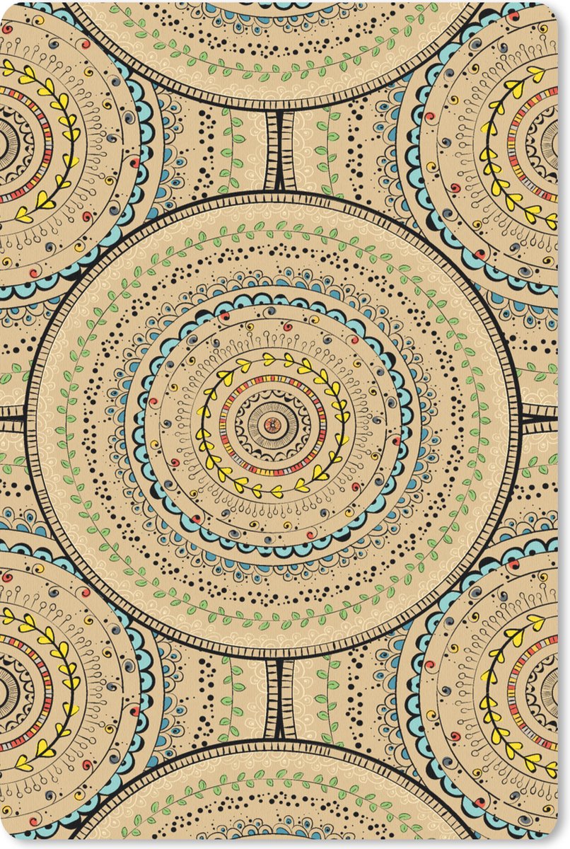Muismat 18x27 cm - Mousepad Cirkels - Patronen - Zuid-Amerika - Muismatten