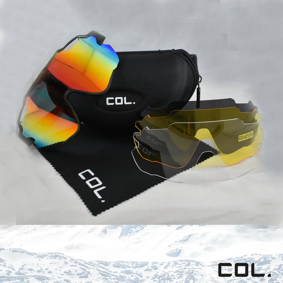 COL Sportswear - COL001 - Fietsbril - 4 Verwisselbare lenzen - Mannen & Vrouwen - COL Sportswear