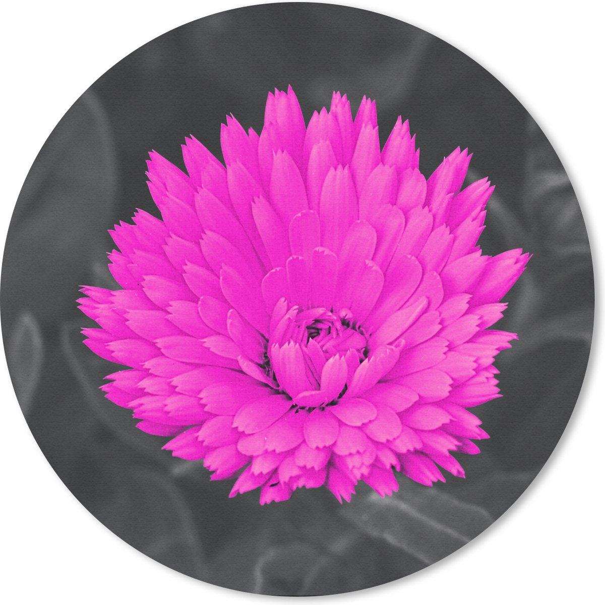 Muismat rond 40x40 cm - Mousepad Bloemen - Waterverf - Roze - Ronde muismatten