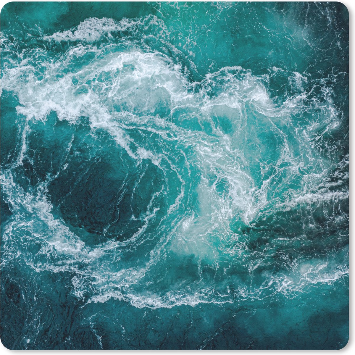 Muismat 20x20 cm - Mousepad Zee - Noorwegen - Water - Muismatten