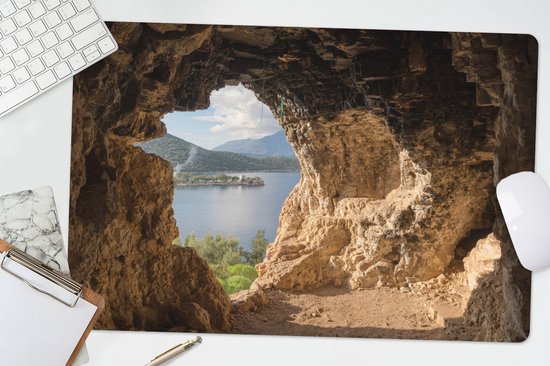 Sous-main 60x40 cm - Tapis de souris Water - Grotte - Nature - Paysage - Sous-main XL - Protection sous-main - Tapis de souris Ordinateur