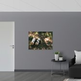 WallClassics - Poster Glanzend – Afgehakte Witte Boomstam - 100x75 cm Foto op Posterpapier met Glanzende Afwerking