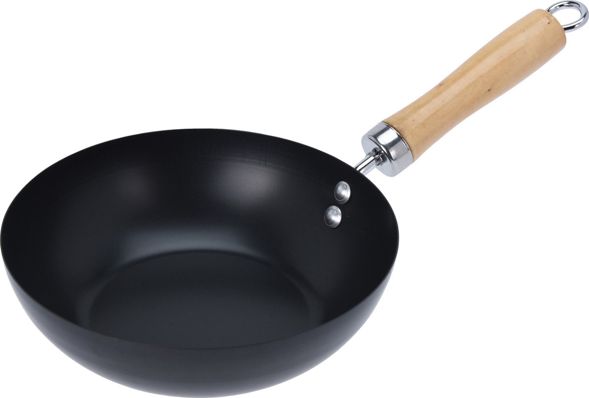 Excellent Houseware Wok/hapjes/kook pannetje met antiaanbaklaag - D20 cm