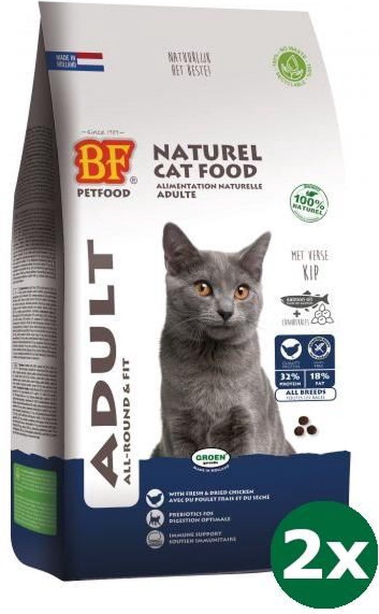 Biofood Biofood premium quality kat adult fit kattenvoer 2x 1,5 kg