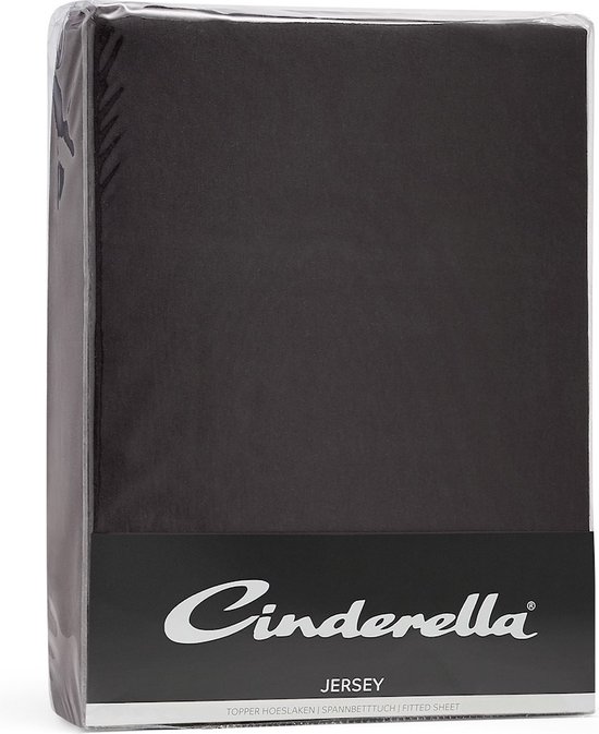 Cinderella Hoeslaken - Topper - Jersey - 180x200 /210 cm - Tot 15 cm matrashoogte - Antraciet van Merkloos — afbeelding 5