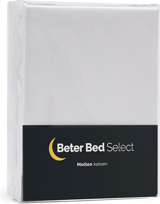 Beter Bed Select Molton 180 x 210 cm - Matrasbeschermer - Matrashoes - 30 cm - Wit