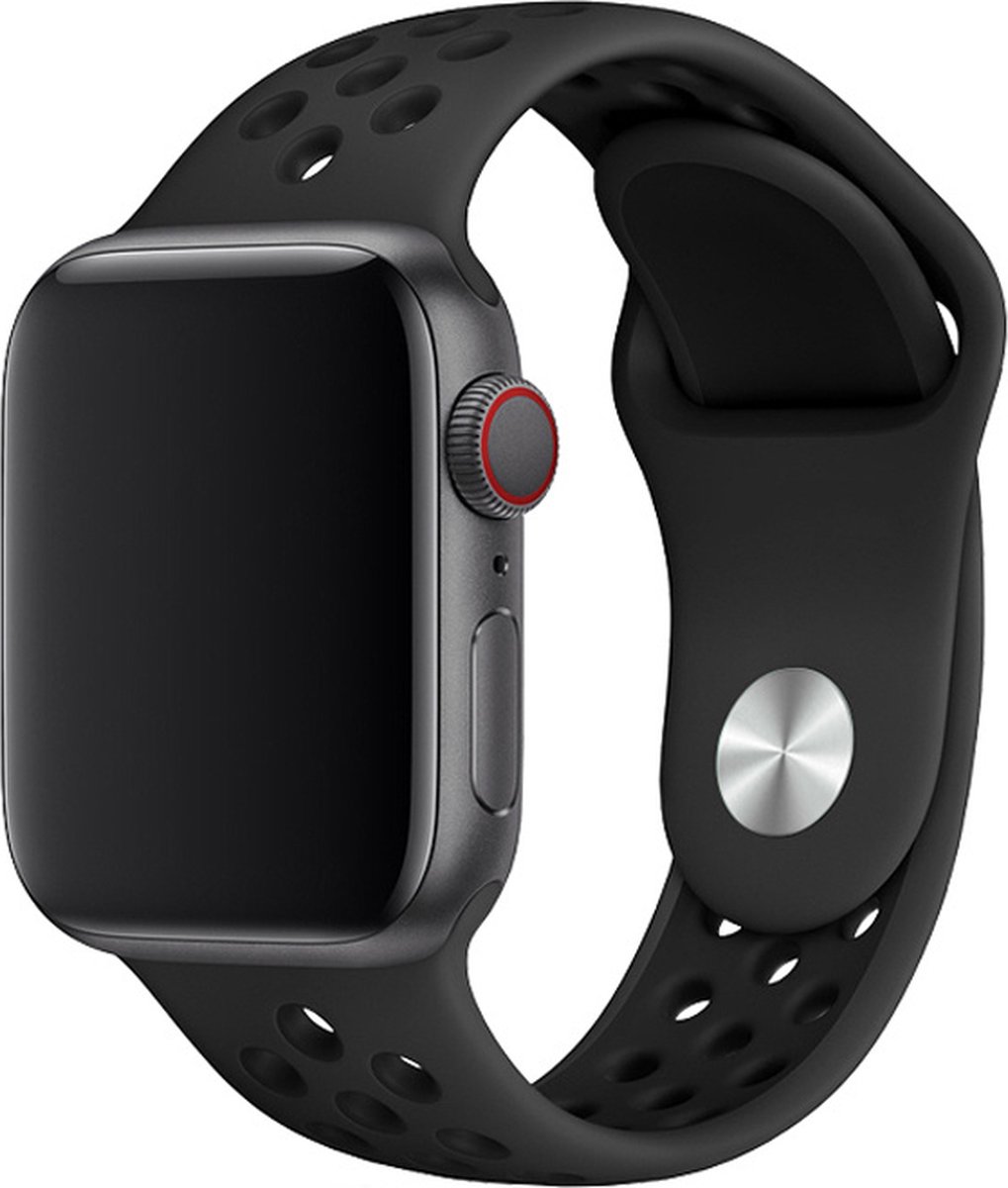 123watches dubbel sport band - bruin zwart - 38, 40, 41 & 42mm - ML - Geschikt voor Apple Watch 1/2/3/4/5/6/7/8/9/10/SE/Ultra op Prijzenvolger.com