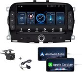 Bol.com Boscer® Autoradio - Geschikt voor Fiat 500 2016 - 2019 - Apple Carplay & Android Auto - Android 10 - 7 Inch HD Navigatie... aanbieding