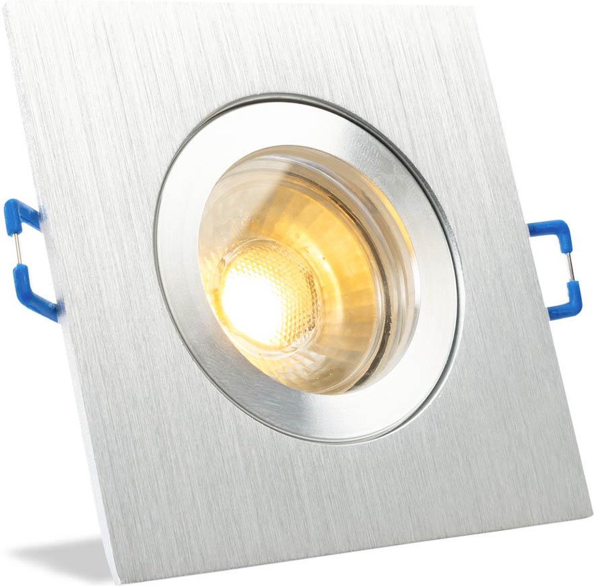 IP44 LED Inbouwspot Miriam - badkamer of buiten - Vierkante spot - Chrome glimmend - Extra