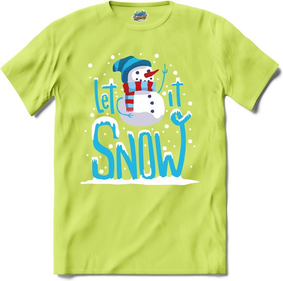 Inloggegevens fotografie ondernemen Let it snow - T-Shirt - Meisjes - Appel Groen - Maat 12 jaar | bol.com