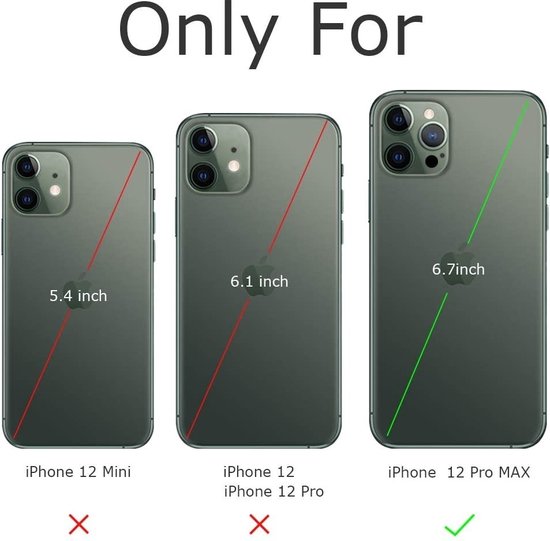 Coque portefeuille ShieldCase adaptée pour Apple iPhone 12 Pro Max - 6,7 pouces - marron + protection d'écran en verre