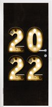 Deursticker Oudejaarsavond - Nieuwjaar - 2022 - 85x205 cm - Deurposter