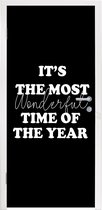 Deursticker Kerst - Quotes - Spreuken - It's the most wonderful time of the year - 85x205 cm - Deurposter