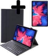 Hoes Geschikt voor Lenovo Tab P11 Plus Hoes Keyboard Cover Toetsenbord Hoesje Met Screenprotector - Hoesje Geschikt voor Lenovo Tab P11 Plus Toetsenbord Hoes - Zwart