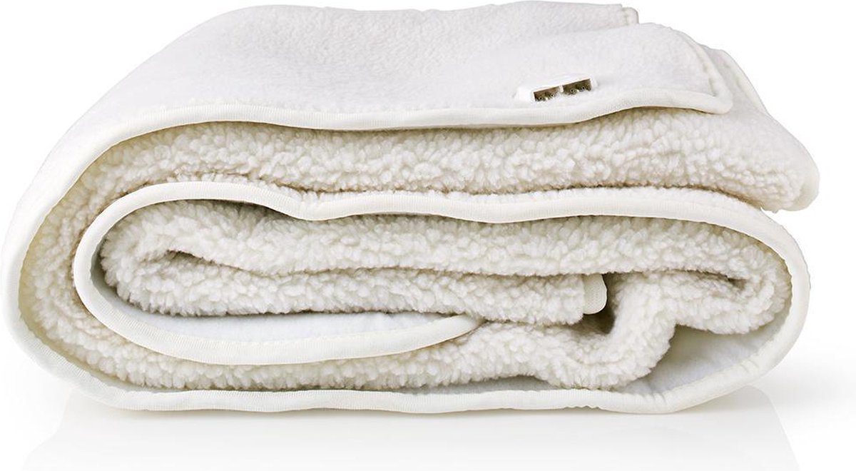 Elektrische matrastopper voor tweepersoonsbed, elektrisch, 160 x 140 cm, met elektrische deken, 2 temperatuurniveaus, van hoogwaardig polyester, compatibel met traagschuim, beveiliging tegen