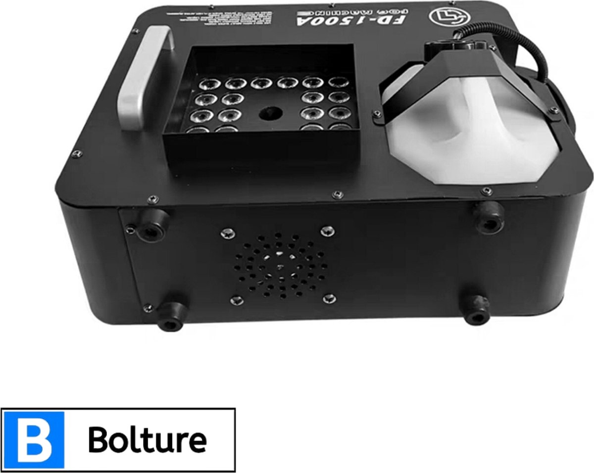 Bolture Rookmachine - Rookmachine Halloween - Met Afstandsbediening - 1500W - LED - Zwart