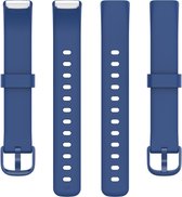 Siliconen bandje - geschikt voor Fitbit Luxe - maat S/M - donkerblauw