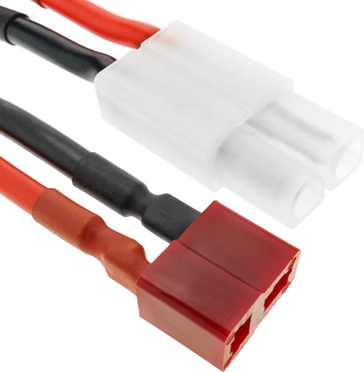 BeMatik - Kabel T-stekker vrouwelijk naar TAMIYA # 1 mannelijk 8cm 14AWG Belasting en voeding