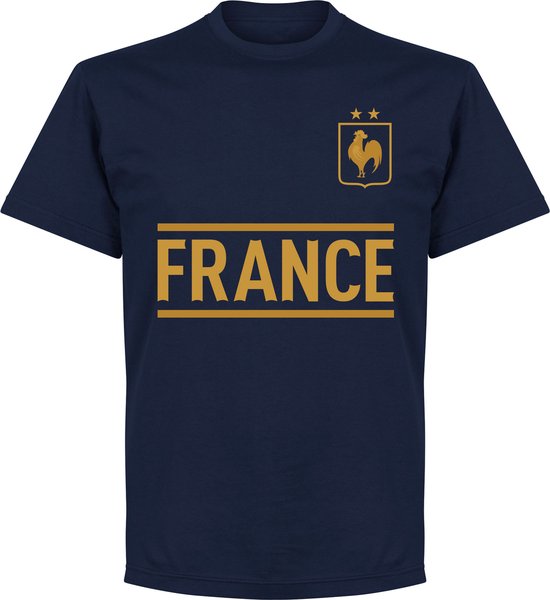 Frankrijk Team T-Shirt - Navy - 3XL